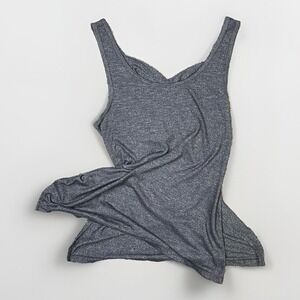 Gaiam Women's Yoga activewear Tank Top‎ Gray side slit Size small